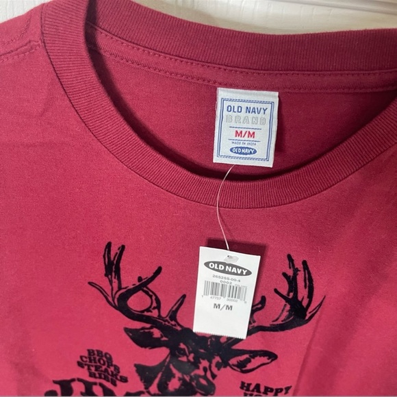Vtg RARE Old Navy Mens Jim Bob’s Roadside Cafe Long Sleeve Burgundy Pullover M - Picture 4 of 6